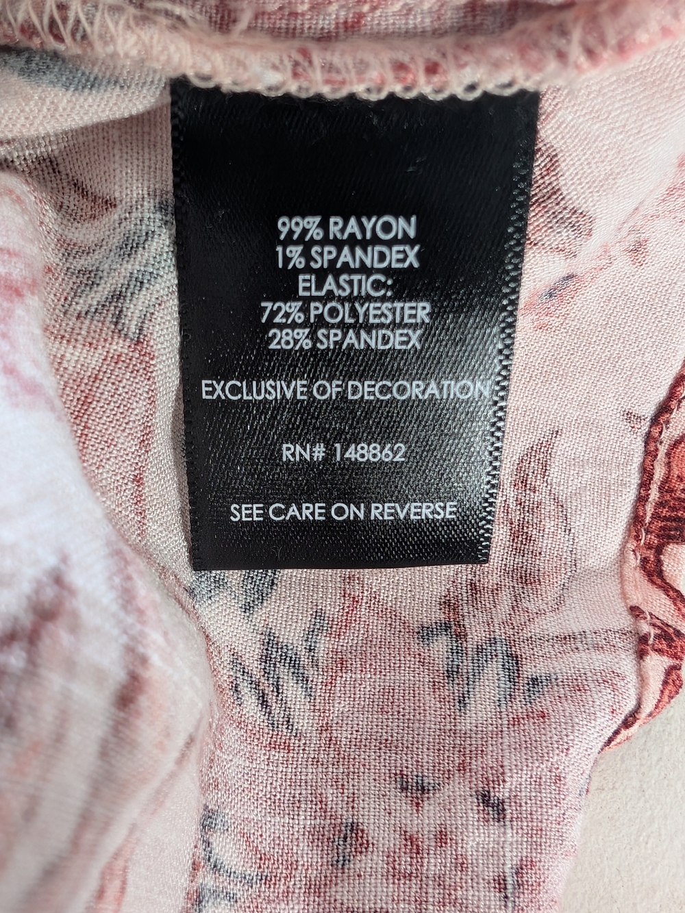 Torrid Pink Floral Smocked Peasant Tunic Size 2 - Picture 7 of 7